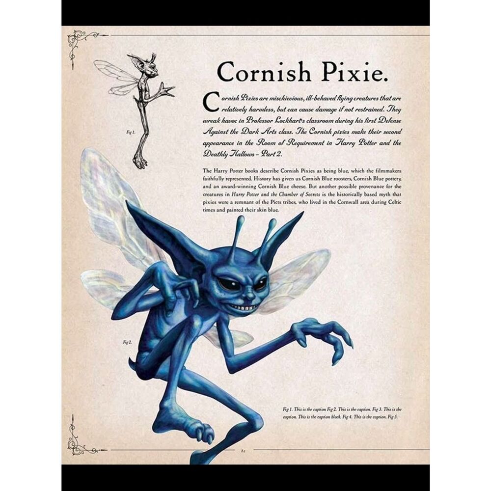 Cornish Pixie Blue Harry Potter Custom Fridge Magnet Home Decor